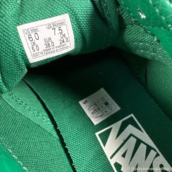 NWT VANS Old Skool Hairy Suede Green Gum Sole Skate Shoes | Men 6/Women 7.5 - Picture 10 of 10